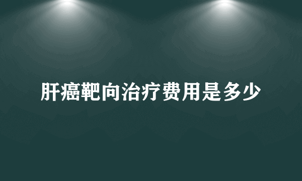 肝癌靶向治疗费用是多少