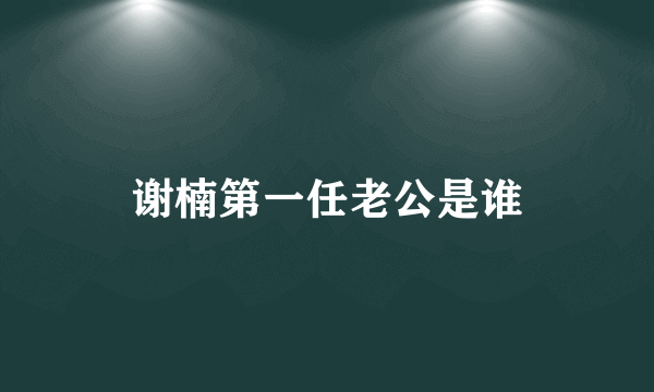 谢楠第一任老公是谁