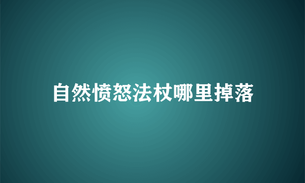 自然愤怒法杖哪里掉落