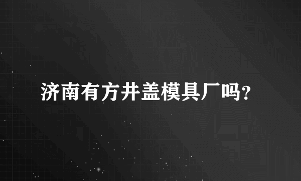 济南有方井盖模具厂吗？