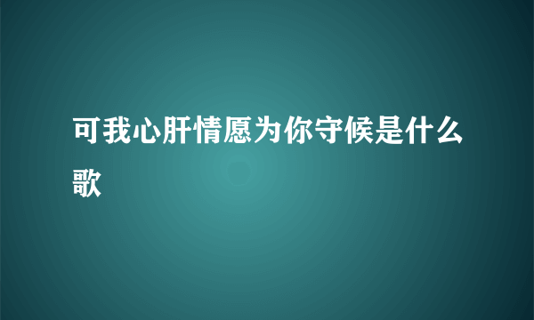 可我心肝情愿为你守候是什么歌