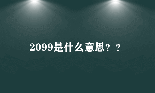 2099是什么意思？？