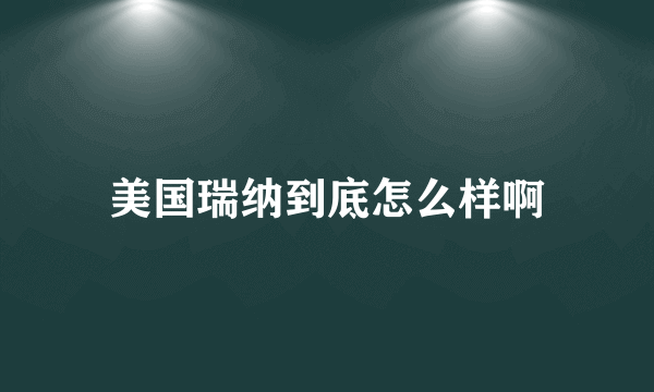 美国瑞纳到底怎么样啊