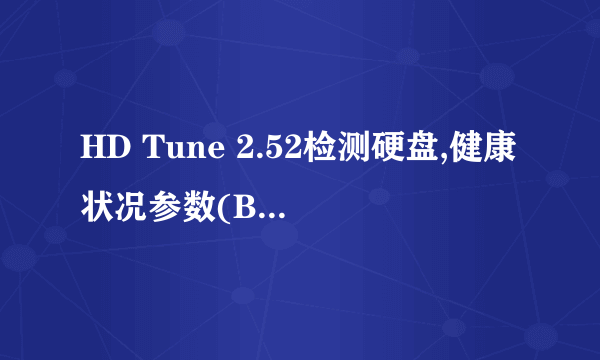 HD Tune 2.52检测硬盘,健康状况参数(BE)(未知表征)显示为红色。健康状况提示为:衰退。是为什么?