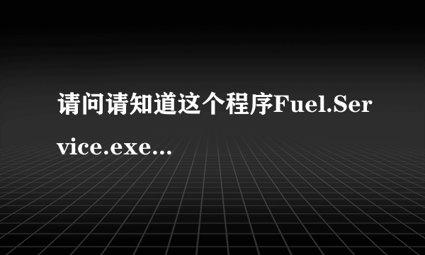 请问请知道这个程序Fuel.Service.exe是干什么的，它总是不充许就自动运行，然后还无法清楚