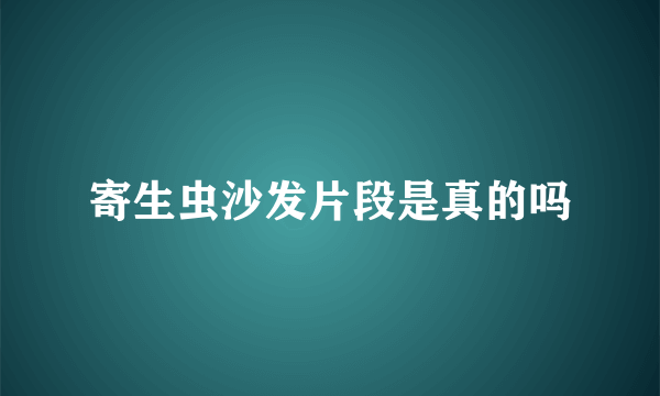 寄生虫沙发片段是真的吗