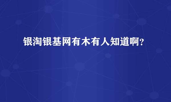 银淘银基网有木有人知道啊？