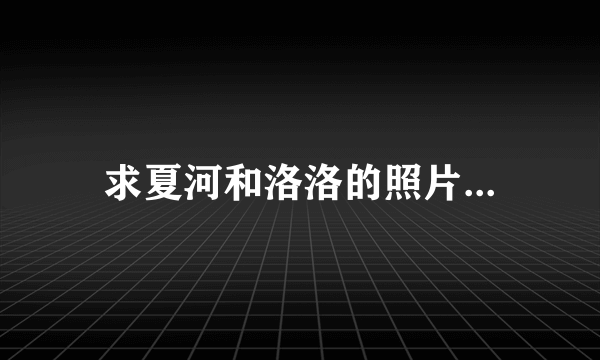 求夏河和洛洛的照片...