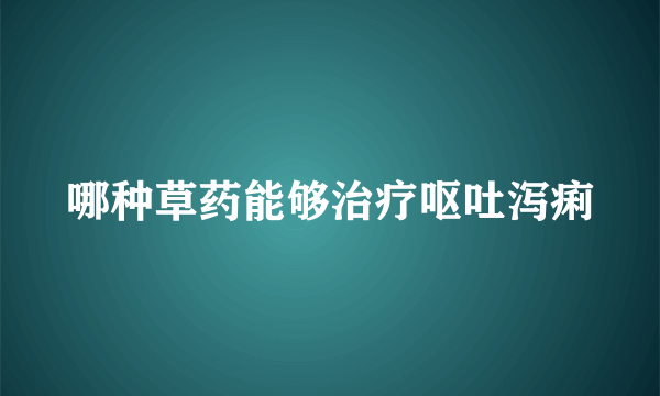 哪种草药能够治疗呕吐泻痢