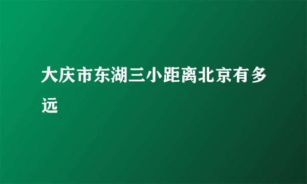 大庆市东湖三小距离北京有多远