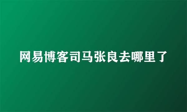 网易博客司马张良去哪里了