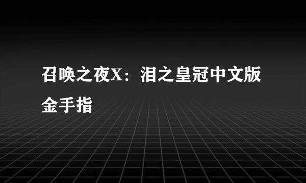 召唤之夜X：泪之皇冠中文版金手指