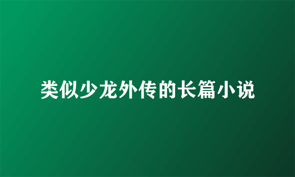 类似少龙外传的长篇小说