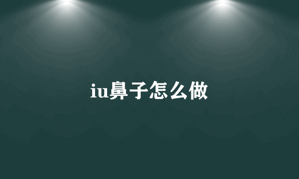 iu鼻子怎么做