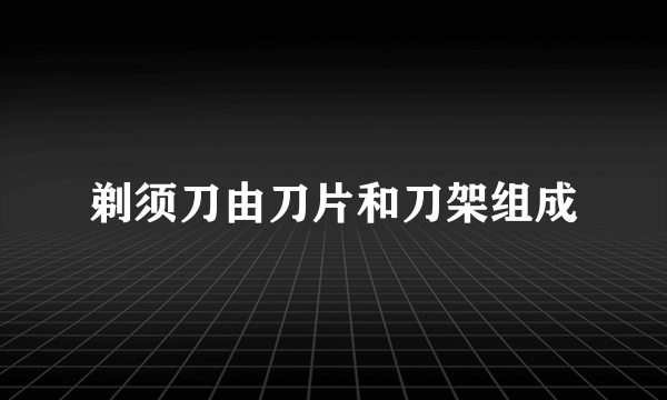 剃须刀由刀片和刀架组成