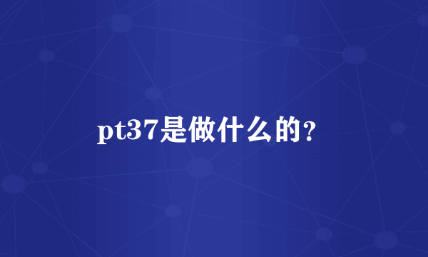 pt37是做什么的？