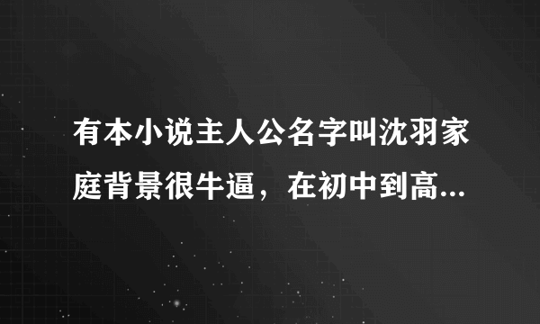 有本小说主人公名字叫沈羽家庭背景很牛逼，在初中到高中老师校花全收，女主人公有个叫王瑶的...是哪部小说