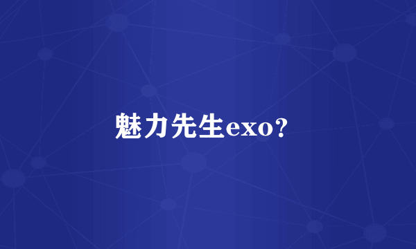 魅力先生exo？