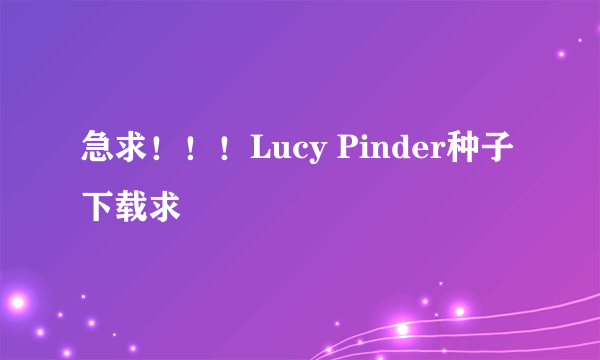 急求！！！Lucy Pinder种子下载求