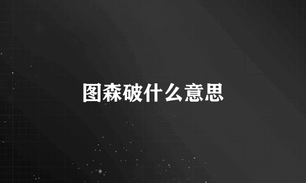 图森破什么意思