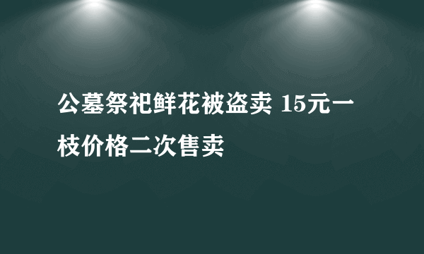 公墓祭祀鲜花被盗卖 15元一枝价格二次售卖