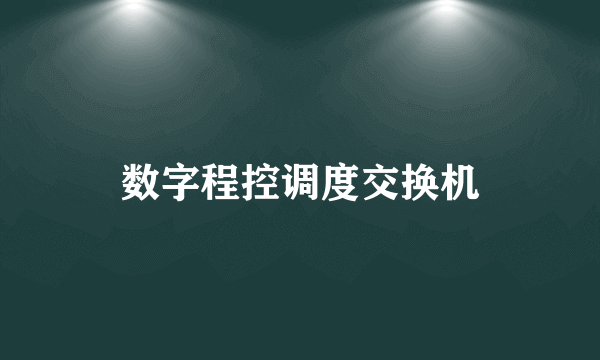 数字程控调度交换机