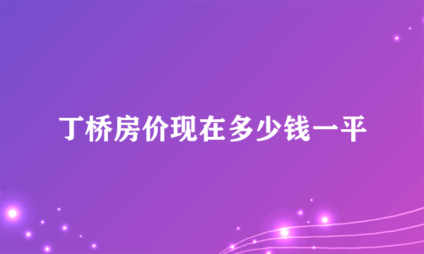 丁桥房价现在多少钱一平