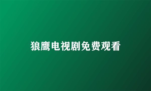 狼鹰电视剧免费观看