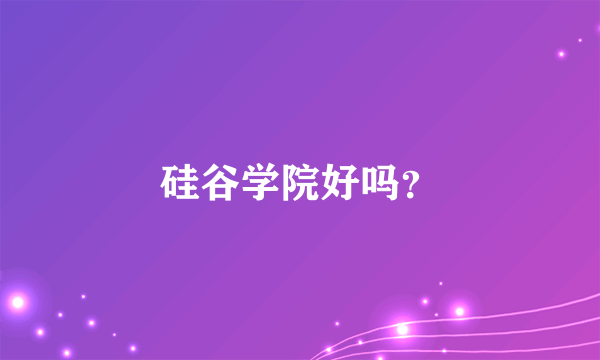 硅谷学院好吗？