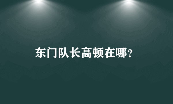 东门队长高顿在哪？