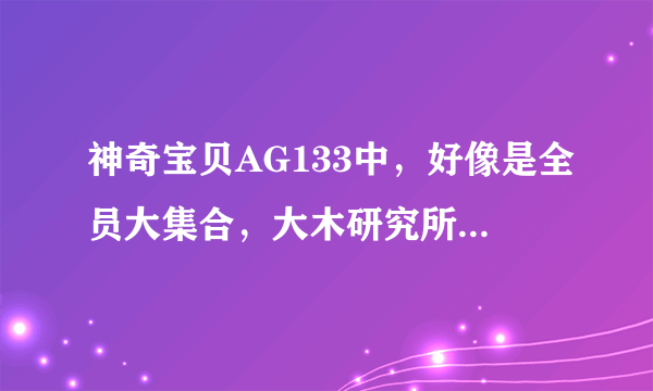 神奇宝贝AG133中，好像是全员大集合，大木研究所，16分钟开始时的一首歌曲叫什么名字 非诚勿扰