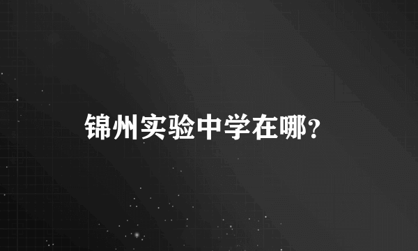 锦州实验中学在哪？