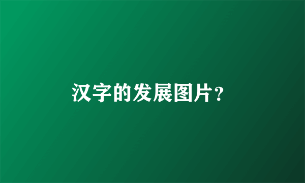 汉字的发展图片？