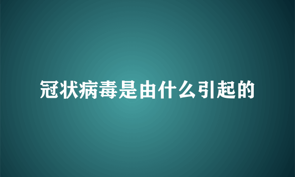 冠状病毒是由什么引起的