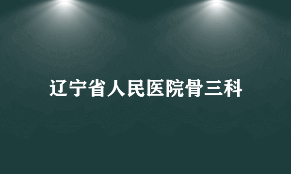 辽宁省人民医院骨三科