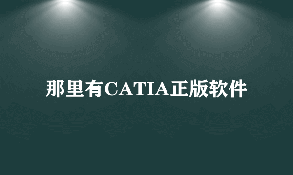 那里有CATIA正版软件