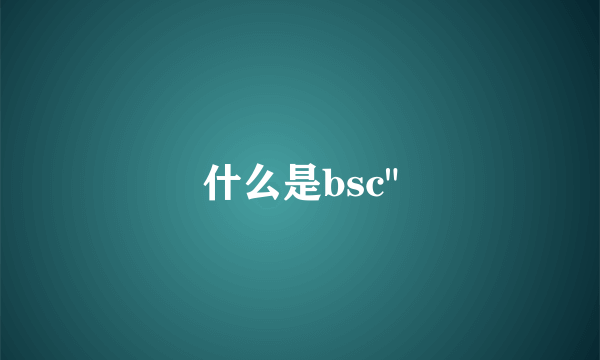 什么是bsc