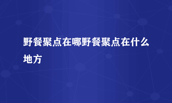 野餐聚点在哪野餐聚点在什么地方