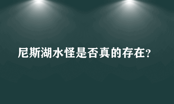 尼斯湖水怪是否真的存在？