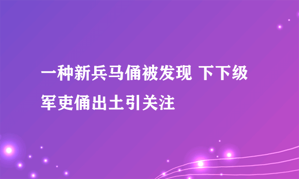 一种新兵马俑被发现 下下级军吏俑出土引关注