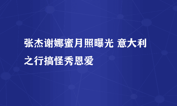 张杰谢娜蜜月照曝光 意大利之行搞怪秀恩爱