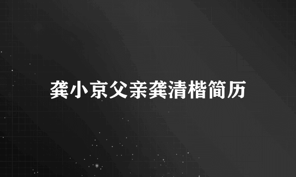 龚小京父亲龚清楷简历