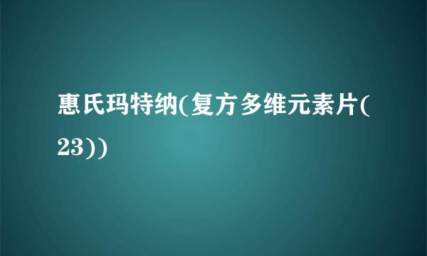 惠氏玛特纳(复方多维元素片(23))