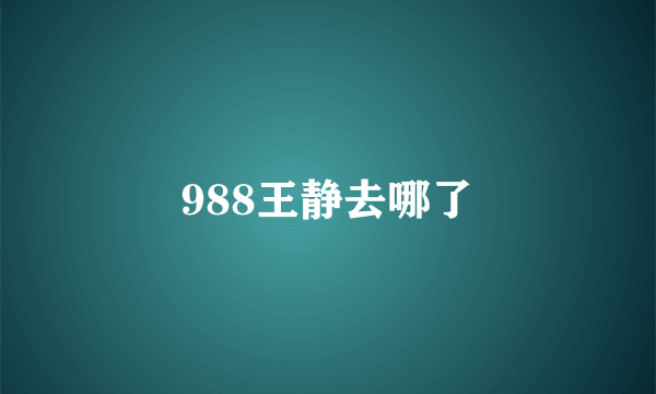 988王静去哪了