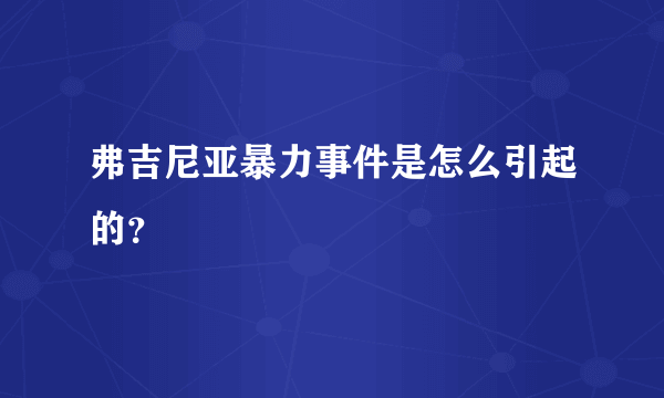 弗吉尼亚暴力事件是怎么引起的？