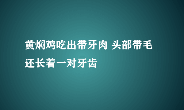 黄焖鸡吃出带牙肉 头部带毛还长着一对牙齿