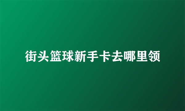 街头篮球新手卡去哪里领