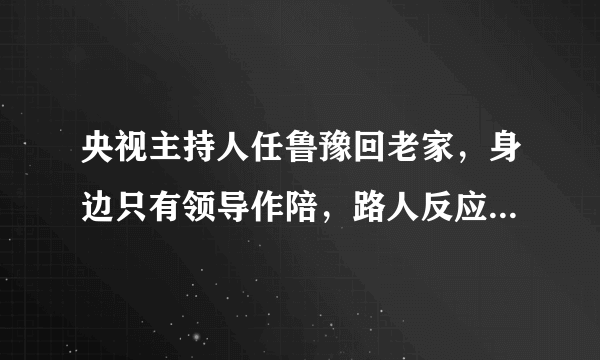 央视主持人任鲁豫回老家，身边只有领导作陪，路人反应非常冷淡？