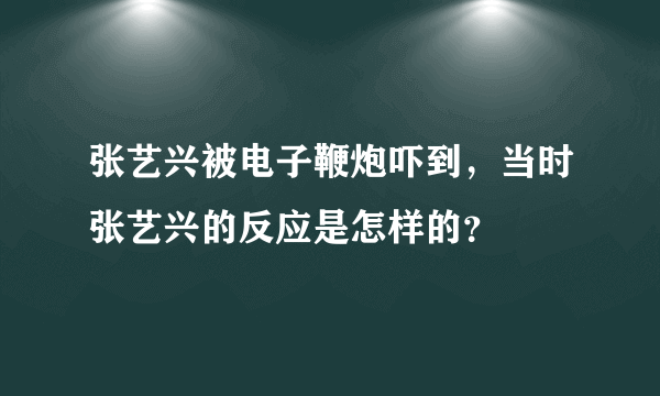 张艺兴被电子鞭炮吓到，当时张艺兴的反应是怎样的？