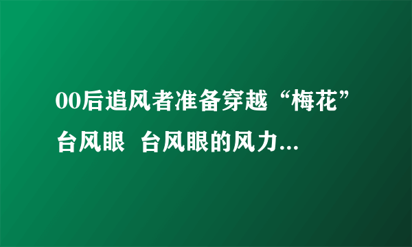 00后追风者准备穿越“梅花”台风眼  台风眼的风力是最大的吗